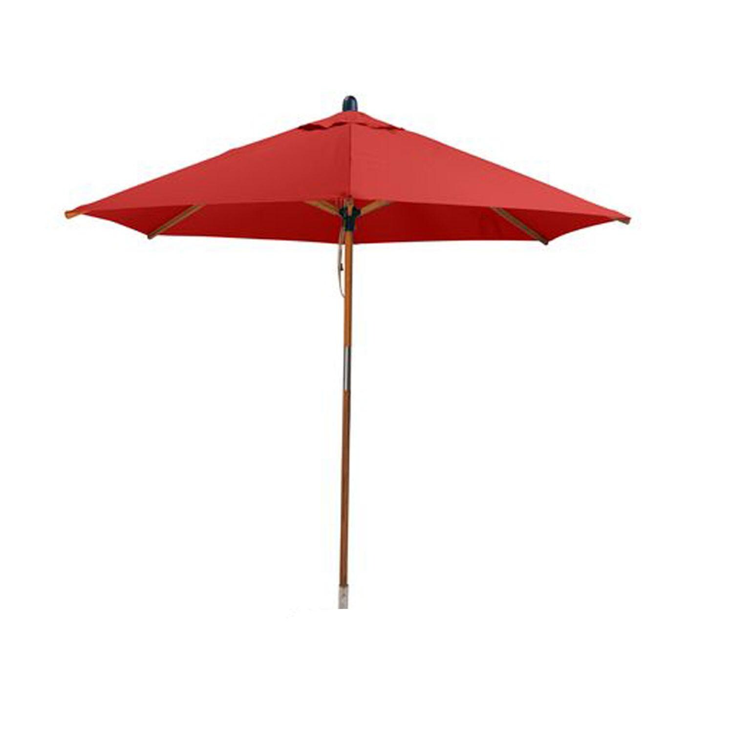 Bambrella Sirocco 9 Ft Round Bamboo Umbrella - Red thumbnail