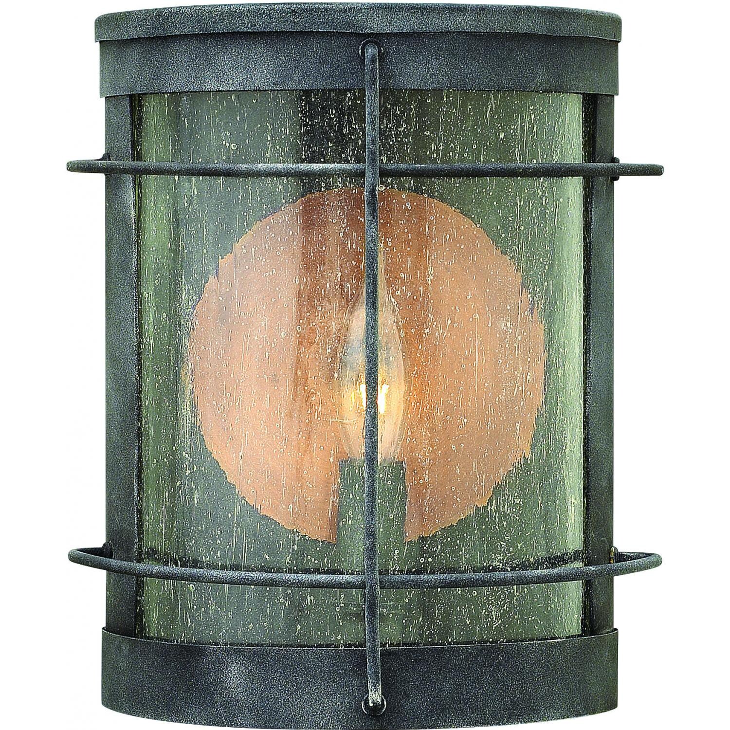 Hinkley Lighting Newport One Light 9-Inch Outdoor Wall Light - Aged Zinc - 2620DZ