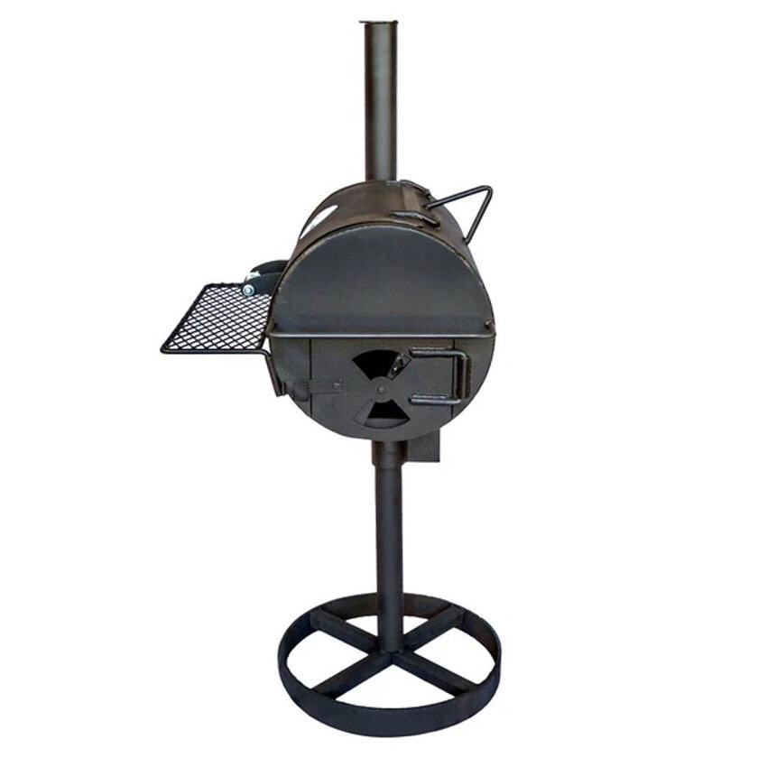 Texas Original Pits PG-1626-SL 16x26 Ranger Camper Grill - Side View thumbnail