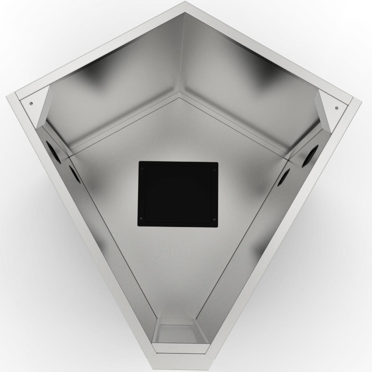 Sunstone SBC5C30 5-in Outdoor Kitchen 30 Degree Corner Island Cabinet - Overhead View - White Background thumbnail