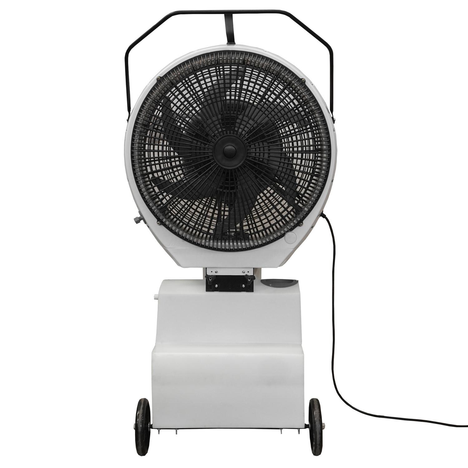 Ecojet by Joape LVP-030402 Cyclone Reservoir 18-Gallon Outdoor Misting Fan - White - Back View thumbnail