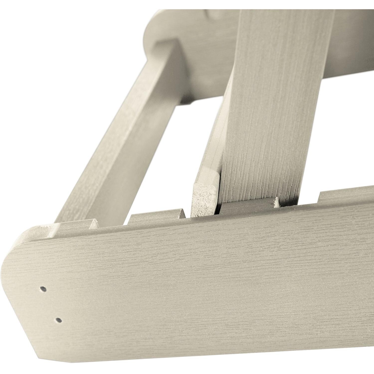 Lakeview Dream Bay Folding & Reclining Adirondack Chair - Whitewash - Detail thumbnail