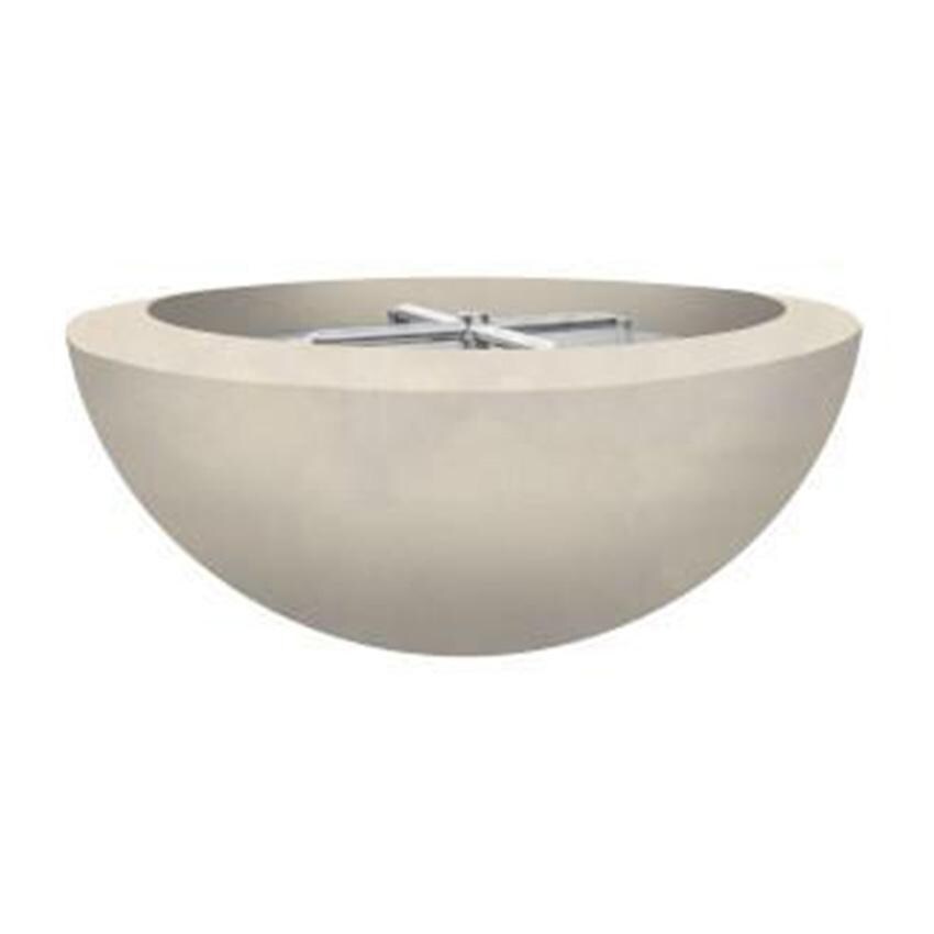 Moderno 2 29-in Round Glass Fiber Reinforced Concrete Propane Fire Bowl in Coastal by Prism Hardscapes - White Background thumbnail