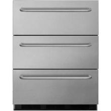 Summit Commercial 24-Inch 3.1 Cu. Ft. Triple Drawer Refrigerator With Professional Handles - Stainless Steel - SP6DSSTB7Thin image