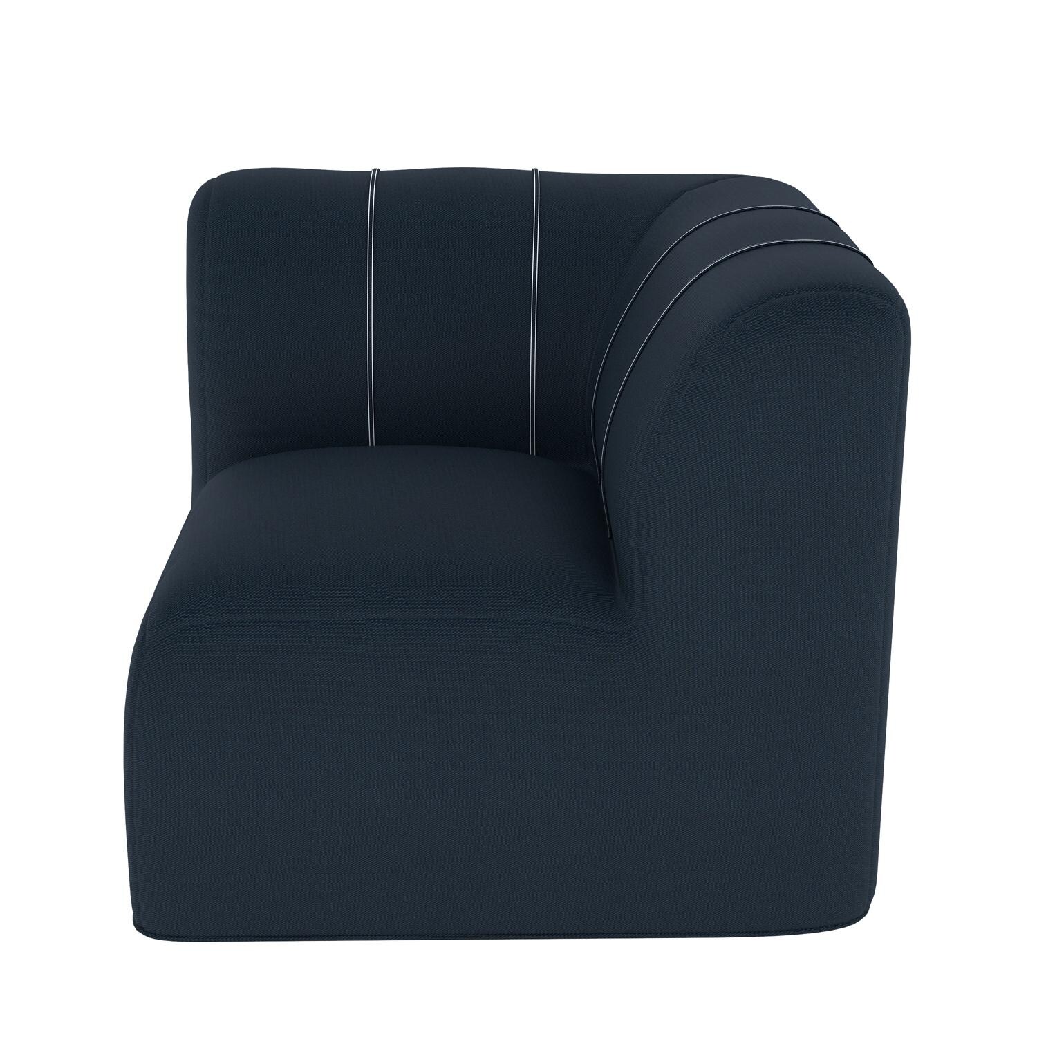 Lakeview NC2001-5PC-CN Pine Valley 5 Pc Recycled Plastic Seating Set in Blue/Canvas Navy - Corner 2 - White Background thumbnail