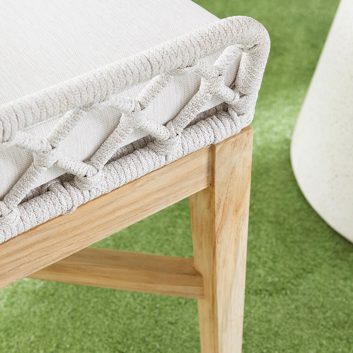 Lakeview Costa Brook Woven Rope Dining Wing Chair in White Speckle - Side Detail thumbnail