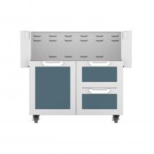 Hestan Double Drawer And Door Tower Cart For 36-Inch Gas Grill - Pacific Fog - GCR36-GG image