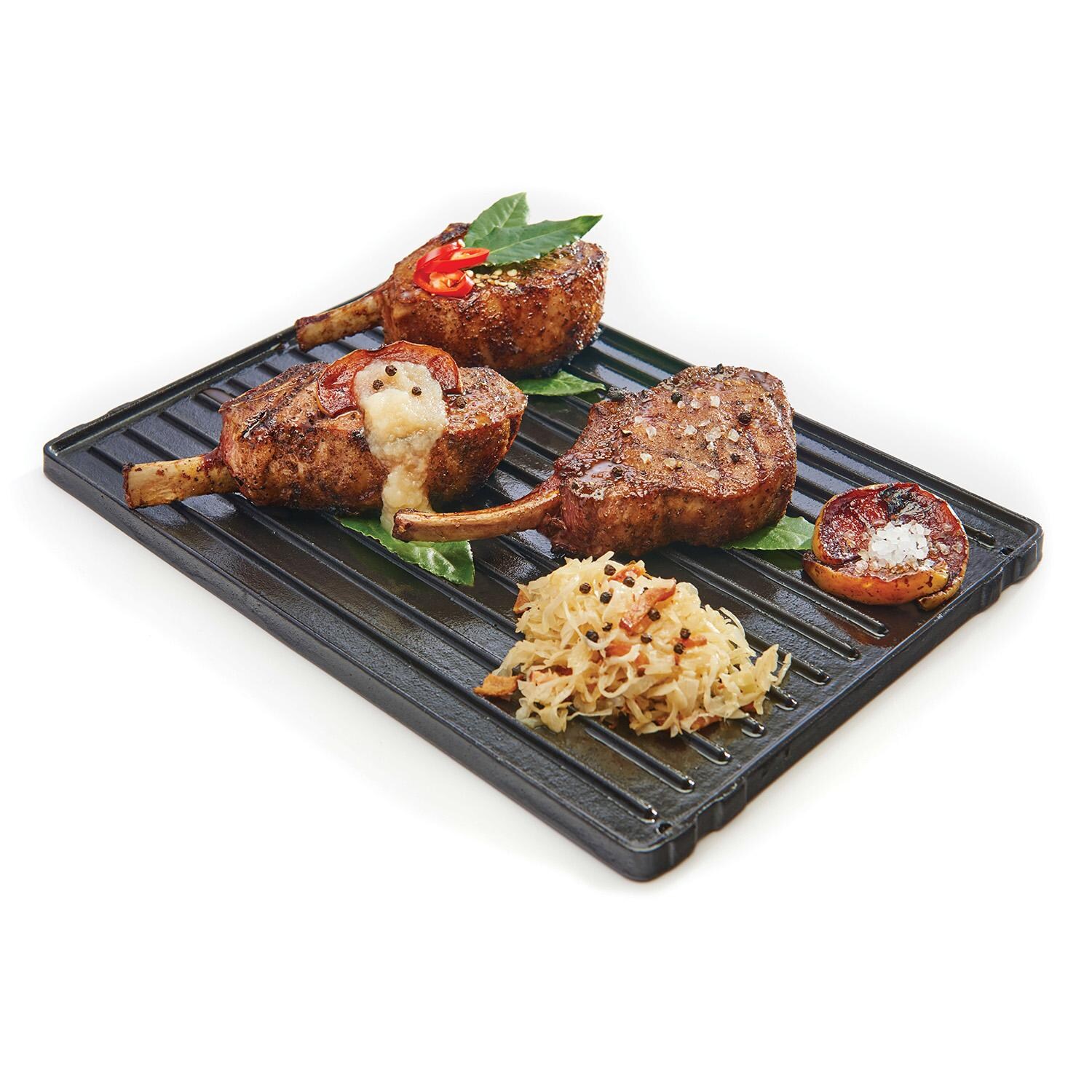 GrillPro Cast Iron Universal Griddle - 91212 - Dinner 2 - White Background thumbnail