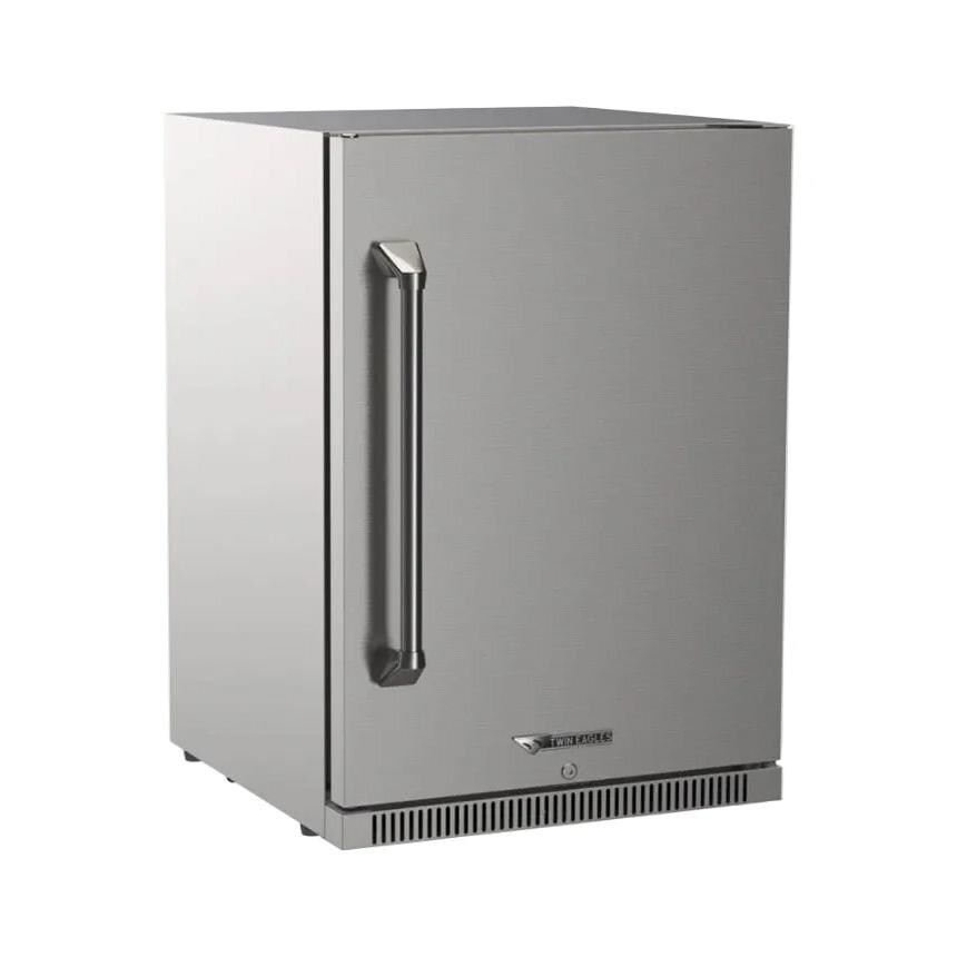 Twin Eagles 24-Inch 5.1 Cu. Ft. Outdoor Rated Compact Refrigerator with Lock - TE24F