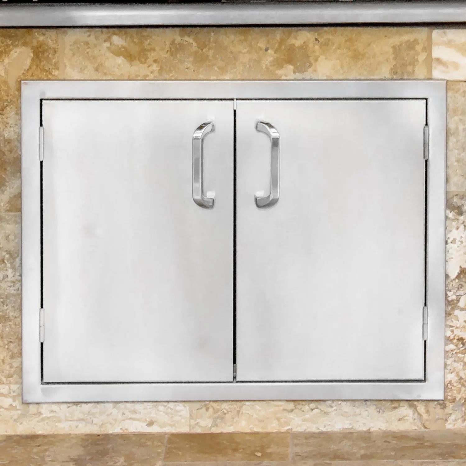 BBQGuys Signature Series 30Inch Stainless Steel Double Access Door With Lock BBQGuys