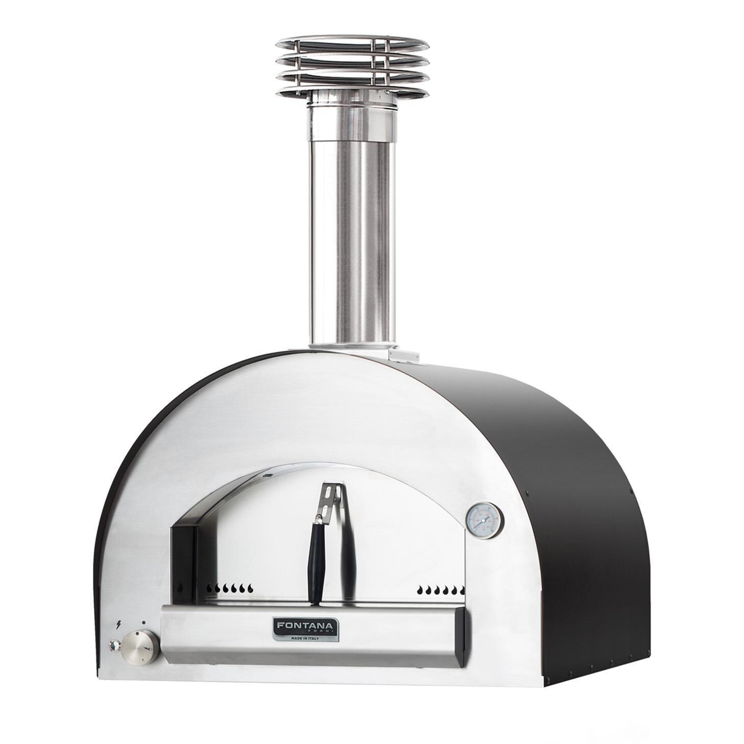 Fontana Forni FTNAP-H-A Napoli Hybrid Pizza Oven - Anthracite - Oven - White Background thumbnail