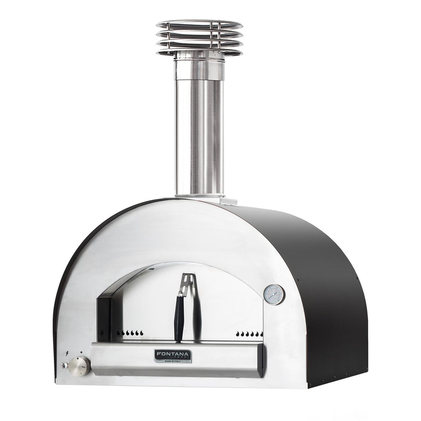 Fontana Forni FTNAP-H-A Napoli Hybrid Pizza Oven - Anthracite - Oven - White Background thumbnail