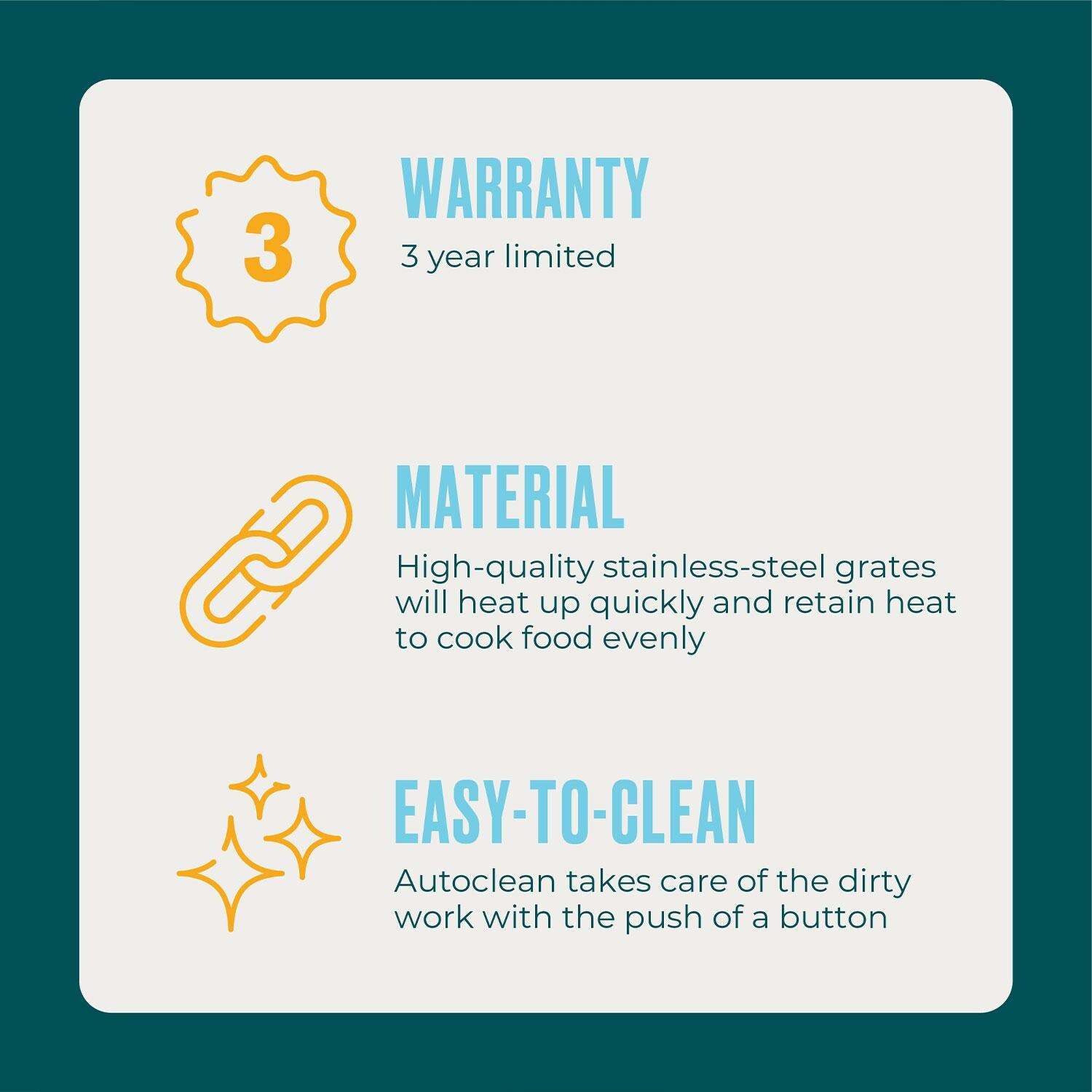 Charbroil 24652144 Edge Electric Grill - Black - Additional Features - Detail thumbnail