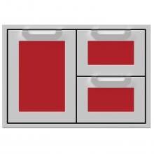 Hestan 30-Inch Double Drawer And Single Storage Door Combo - Matador - AGSDR30-RD image