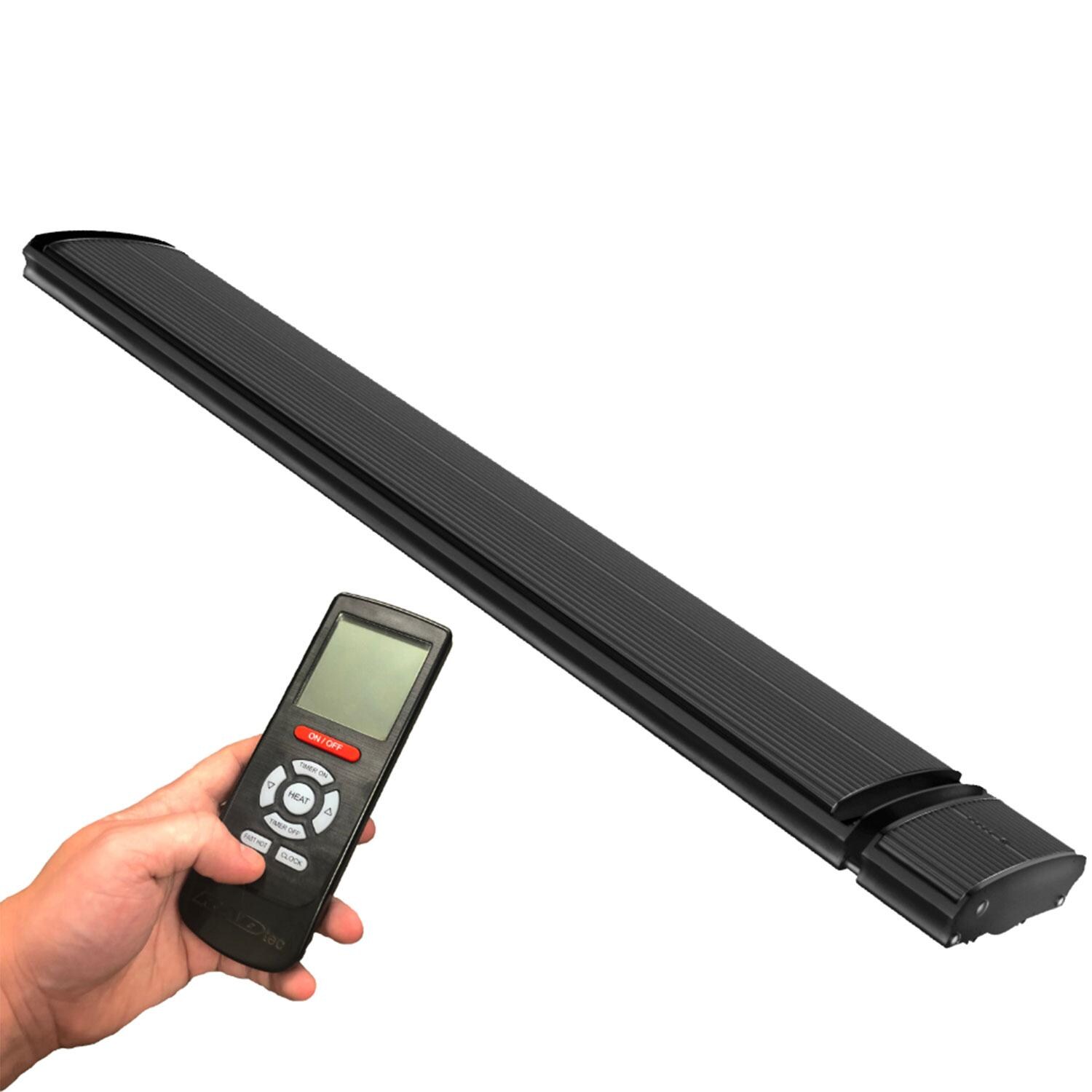 RADtec E Series 82 1/2 Inch 3200 W Triple Element 240V Electric Infrared Patio Heater in Black - E32R