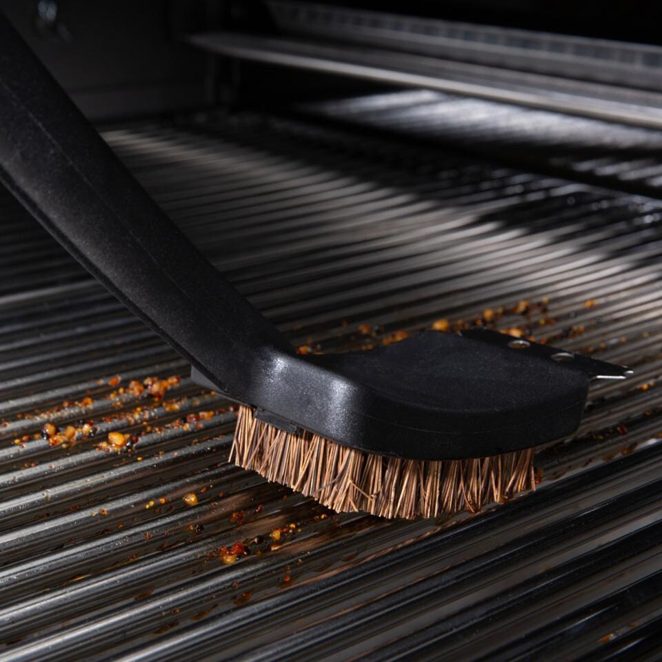 GrillPro Palmyra Grill Brush w/ Replacement Head - 77618 - In Use - Lifestyle thumbnail