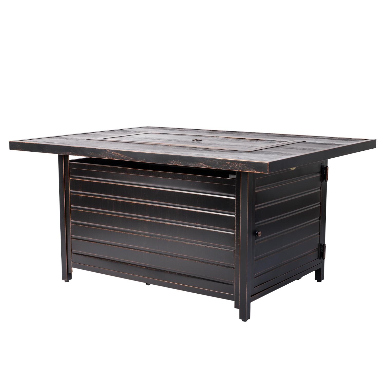 Ultimate Patio SC62734 Hawkview 48-Inch Rectangular Aluminum Propane Fire Pit Table - Full View thumbnail