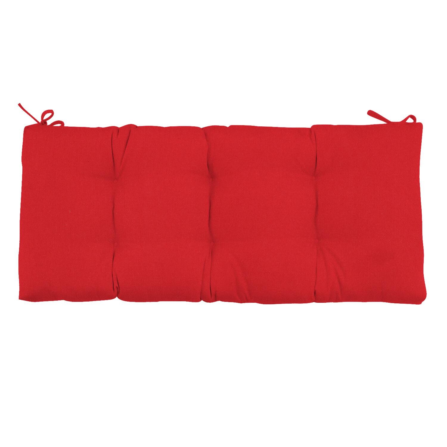 Sunbrella Canvas Jockey Red Small Outdoor Replacement Bench Cushion By UltimatePatio.com - Top View thumbnail