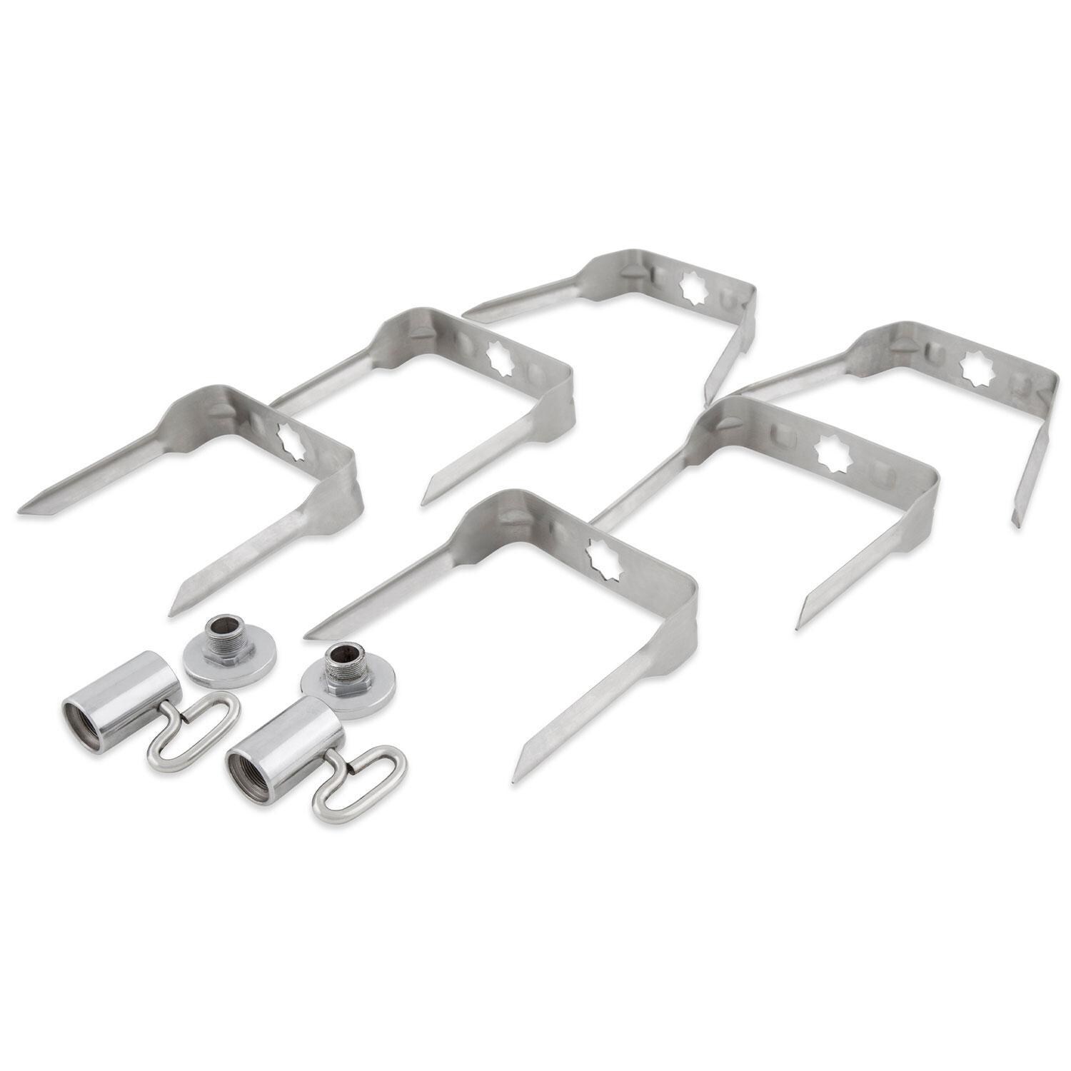 Broil King 50500 Stainless Steel Mega Rotisserie Forks - Before Assemble - White Background thumbnail