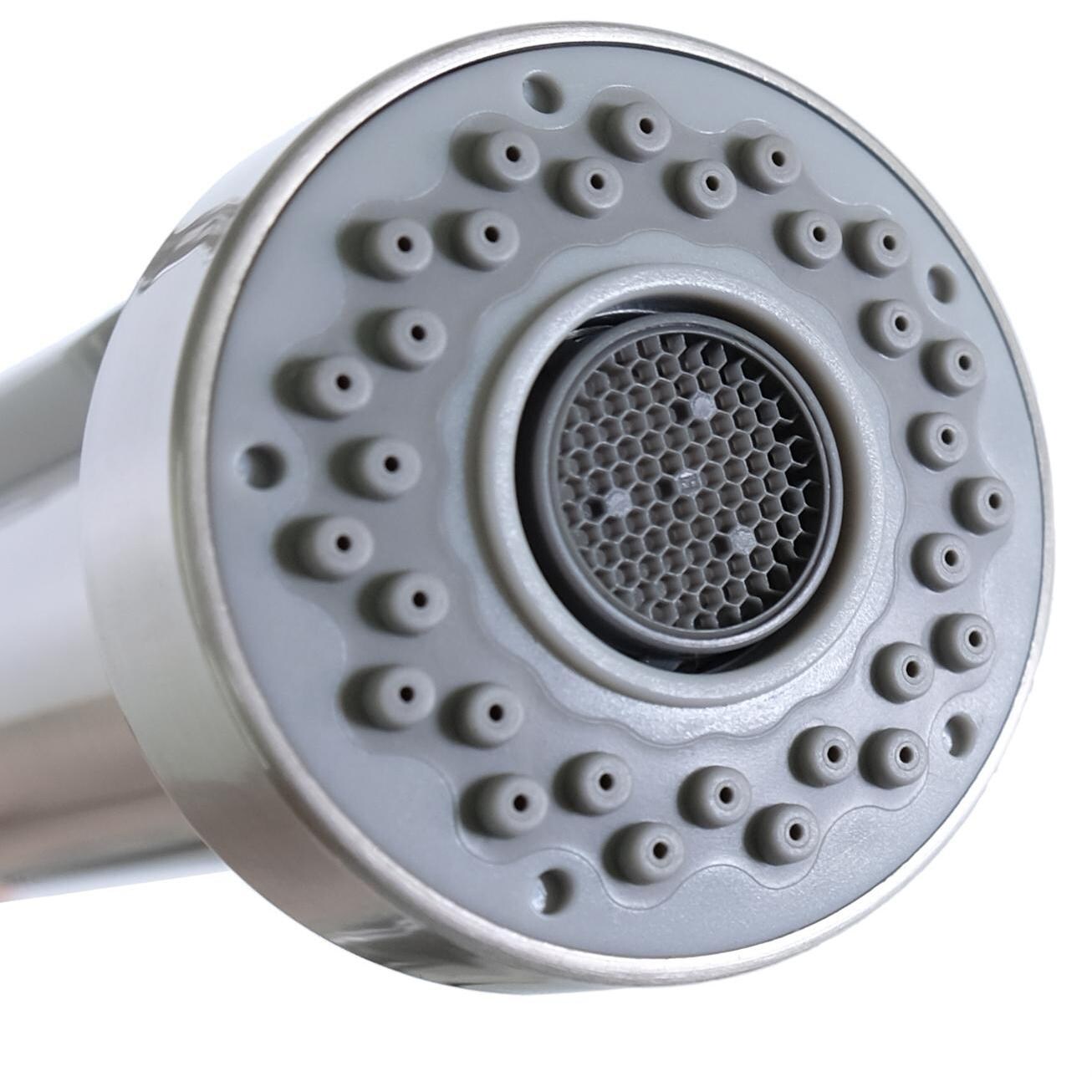 BBQGuys Signature - BBQ-N88503B2-BN - Single Handle Pull-Down Coil Spring Faucet - Nozzle Closeup thumbnail