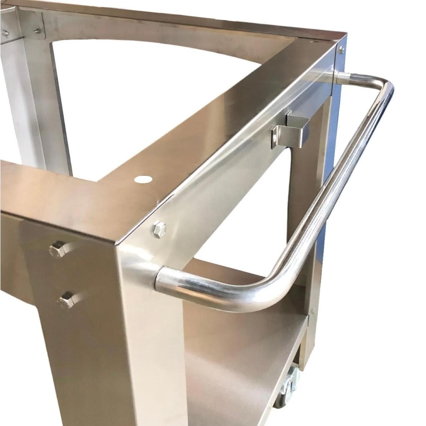 WPPO WKCT-2S Stainless Steel Cart for Karma 32-in Wood Fired Pizza Oven - Handle - Detail thumbnail