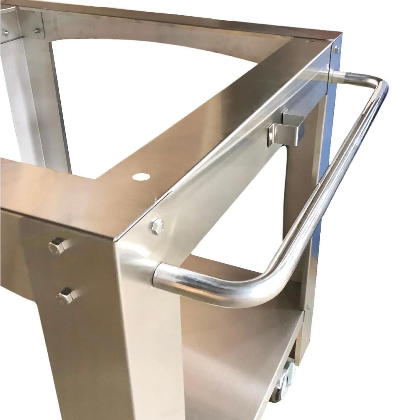 WPPO WKCT-2S Stainless Steel Cart for Karma 32-in Wood Fired Pizza Oven - Handle - Detail thumbnail