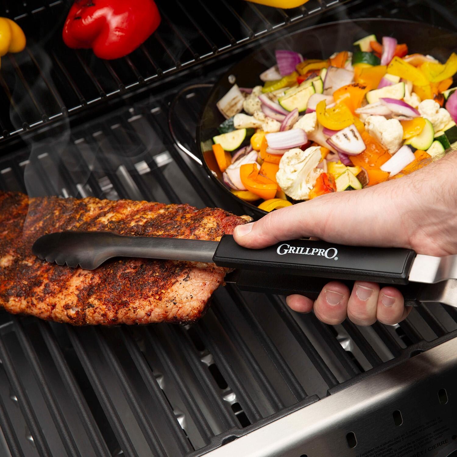 GrillPro Deluxe Tool Set w/ Resin Handle - 3 Pc - 40043 - Tongs - Lifestyle thumbnail