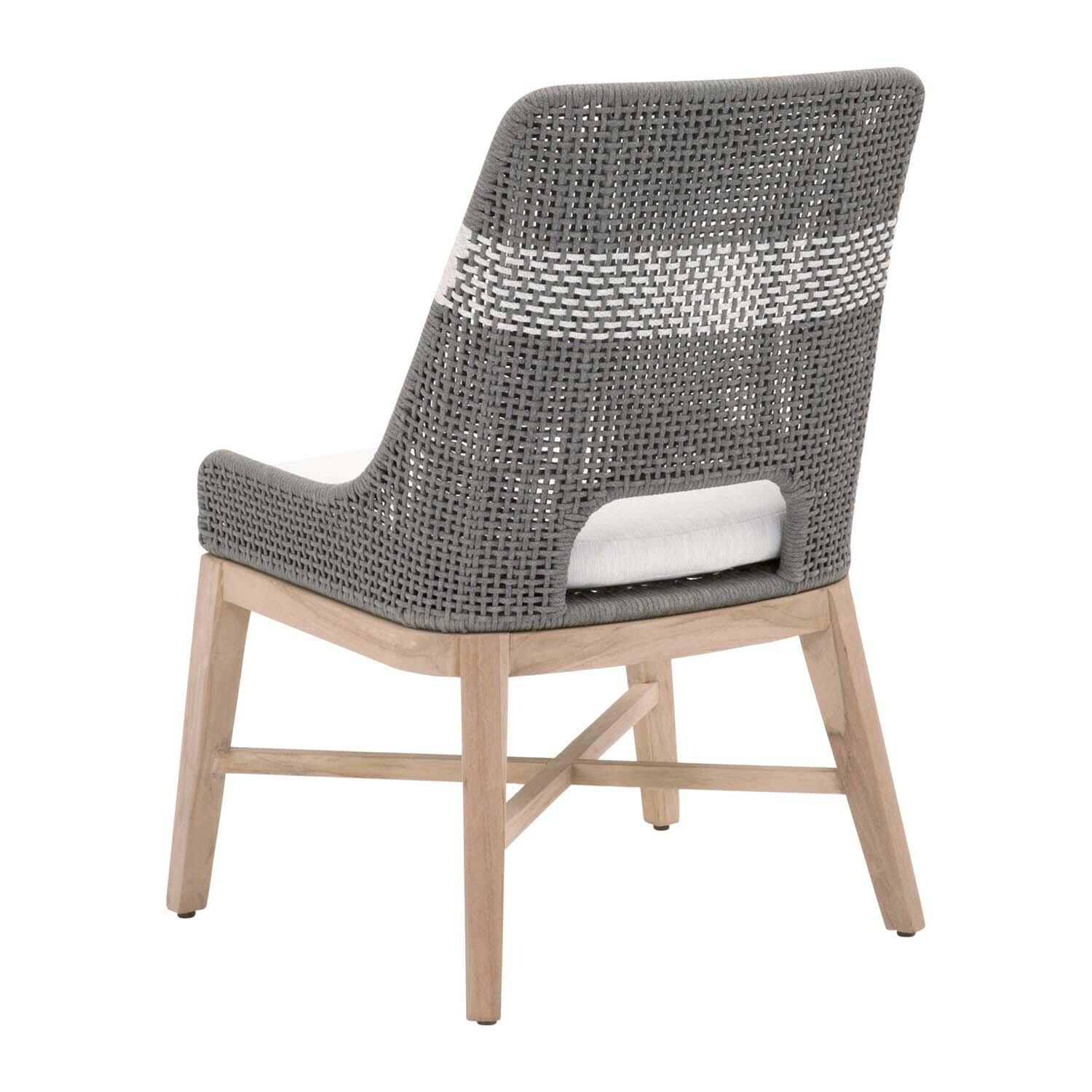 Cocoa Way Woven Rope Dining Chair in Dove - Set of 2 - By Lakeview - Back Angle View thumbnail