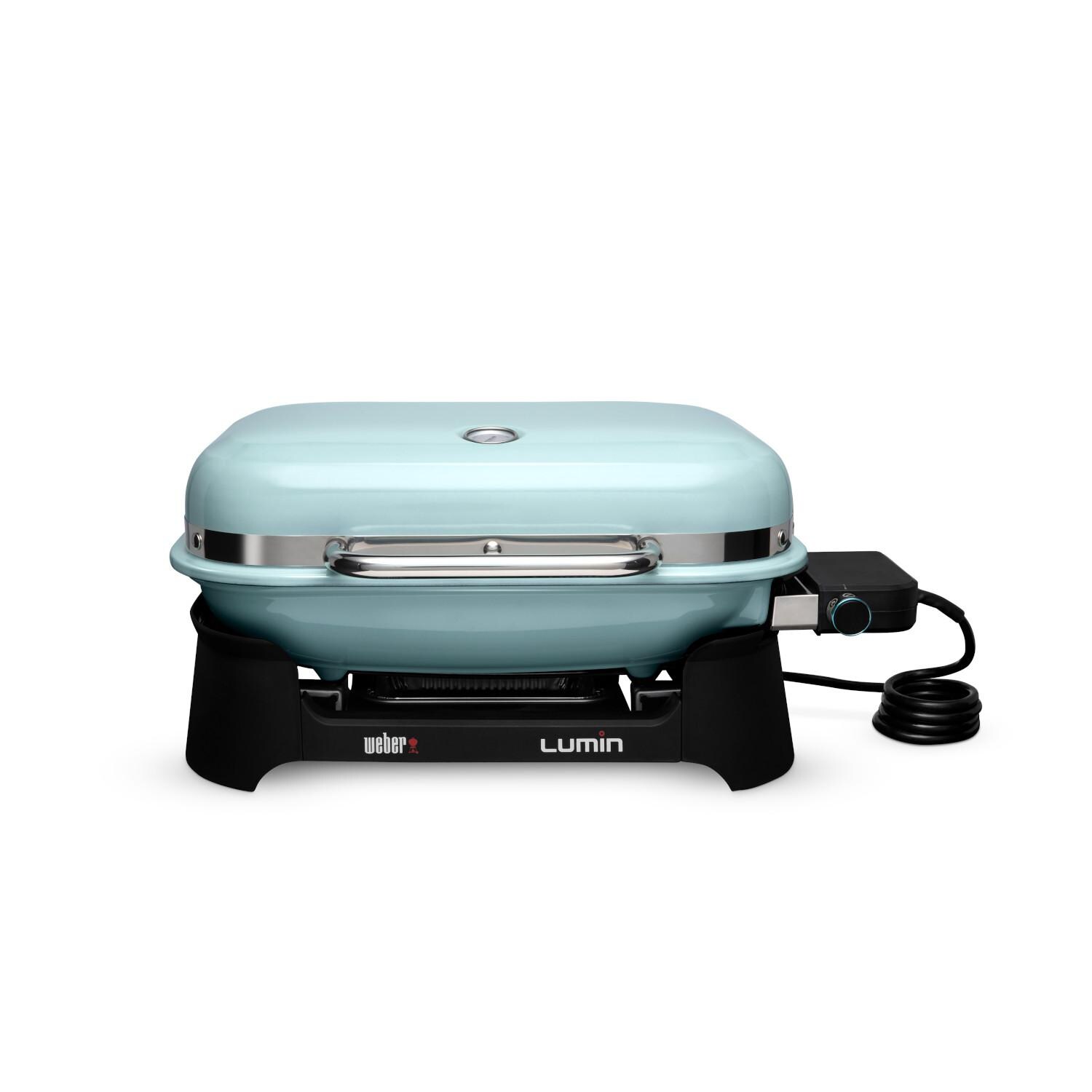Weber 92400901 Ice Blue Lumin Portable 1560 Watt Electric Grill thumbnail