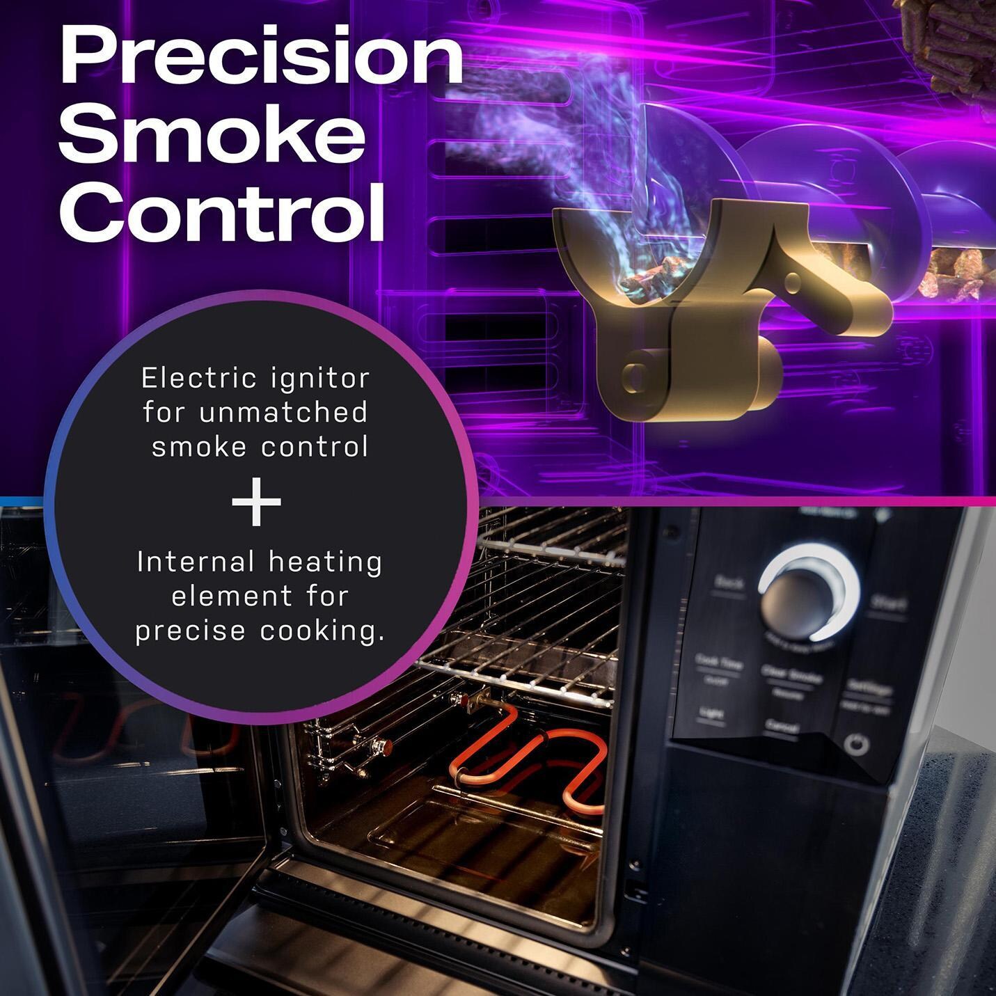 GE Profile P9SBAAS6VBB Smart Indoor Smoker - Smoke Control - Detail thumbnail