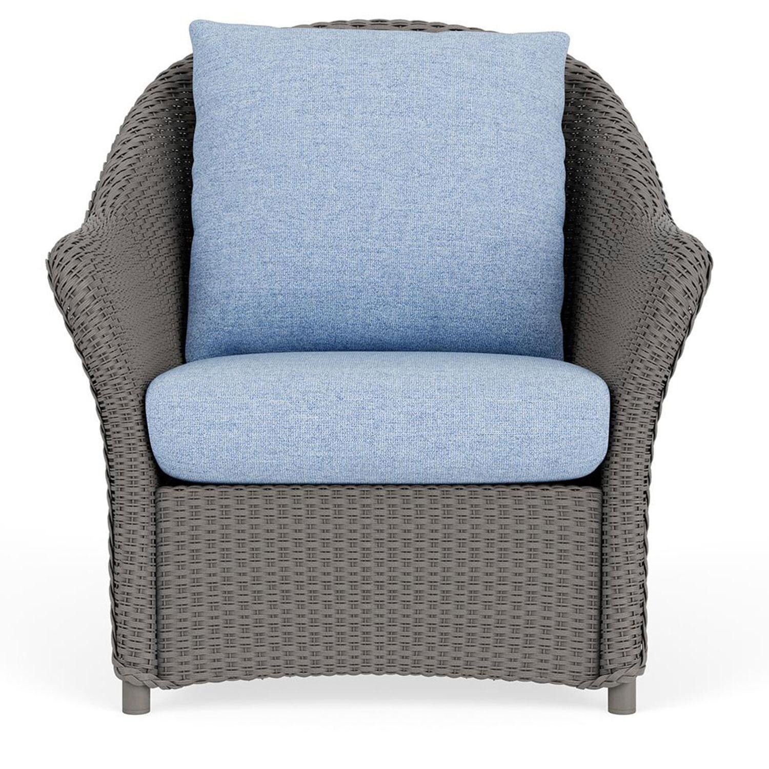 Lloyd Flanders Weekend Retreat Lounge Chair in Pewter Finish W/ Demo Skyway Fabric thumbnail