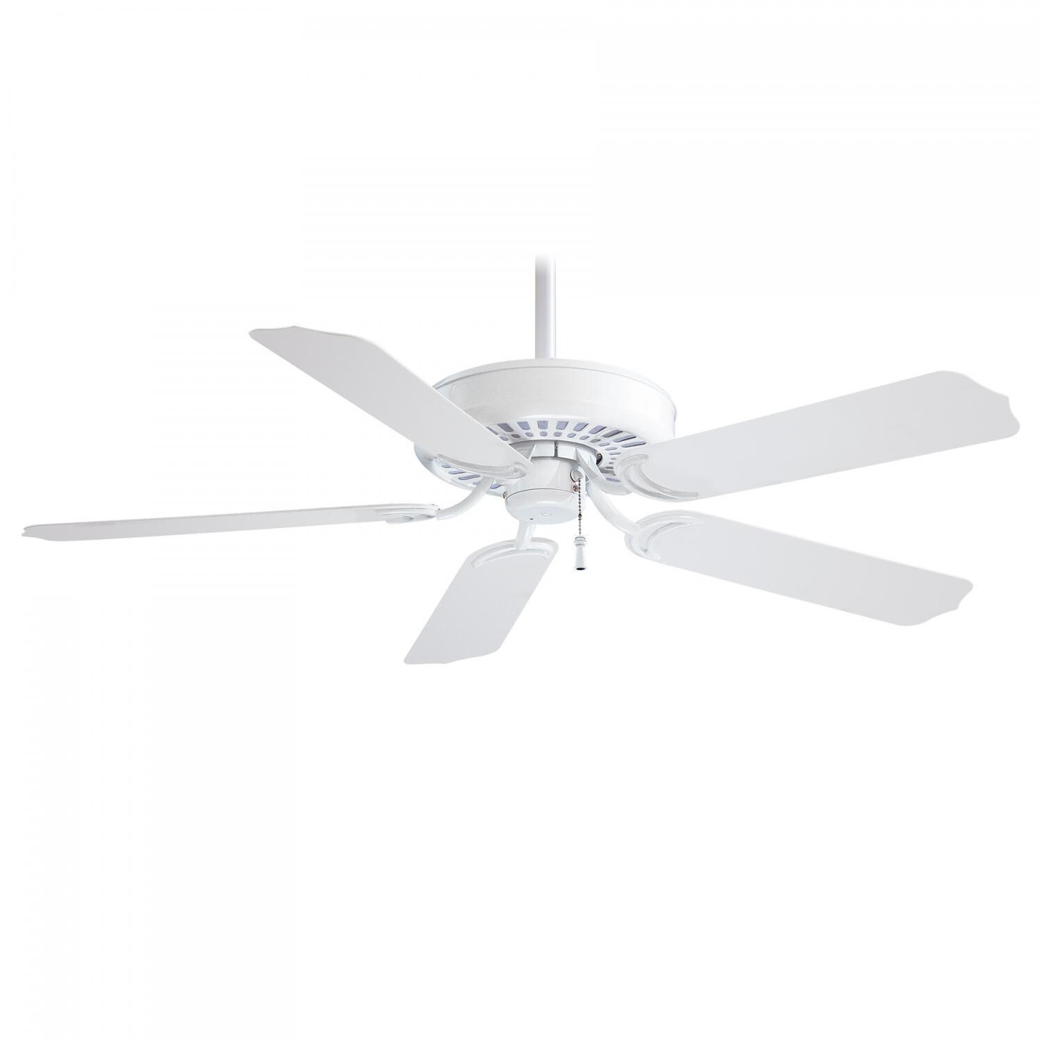 Minka-Aire F571-WH Sundance 52-Inch 5-Blade Ceiling Fan in White Finish w/ White All Weather Blades thumbnail