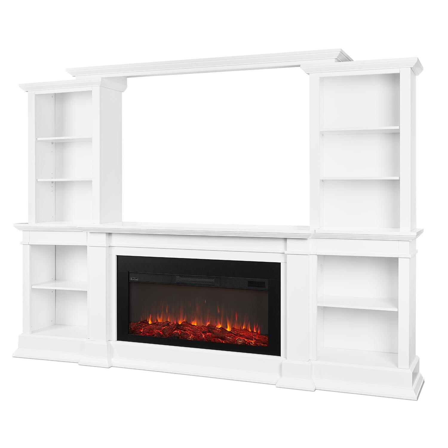 Real Flame 9900E-W Monte Vista 107-Inch Electric Fireplace Media Console - White thumbnail