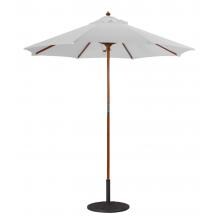 Galtech 7.5 Ft. Octagonal Hardwood Patio Market Umbrella W/ Push Lift - Dark Wood W/ Sunbrella Canvas Canvas Canopy