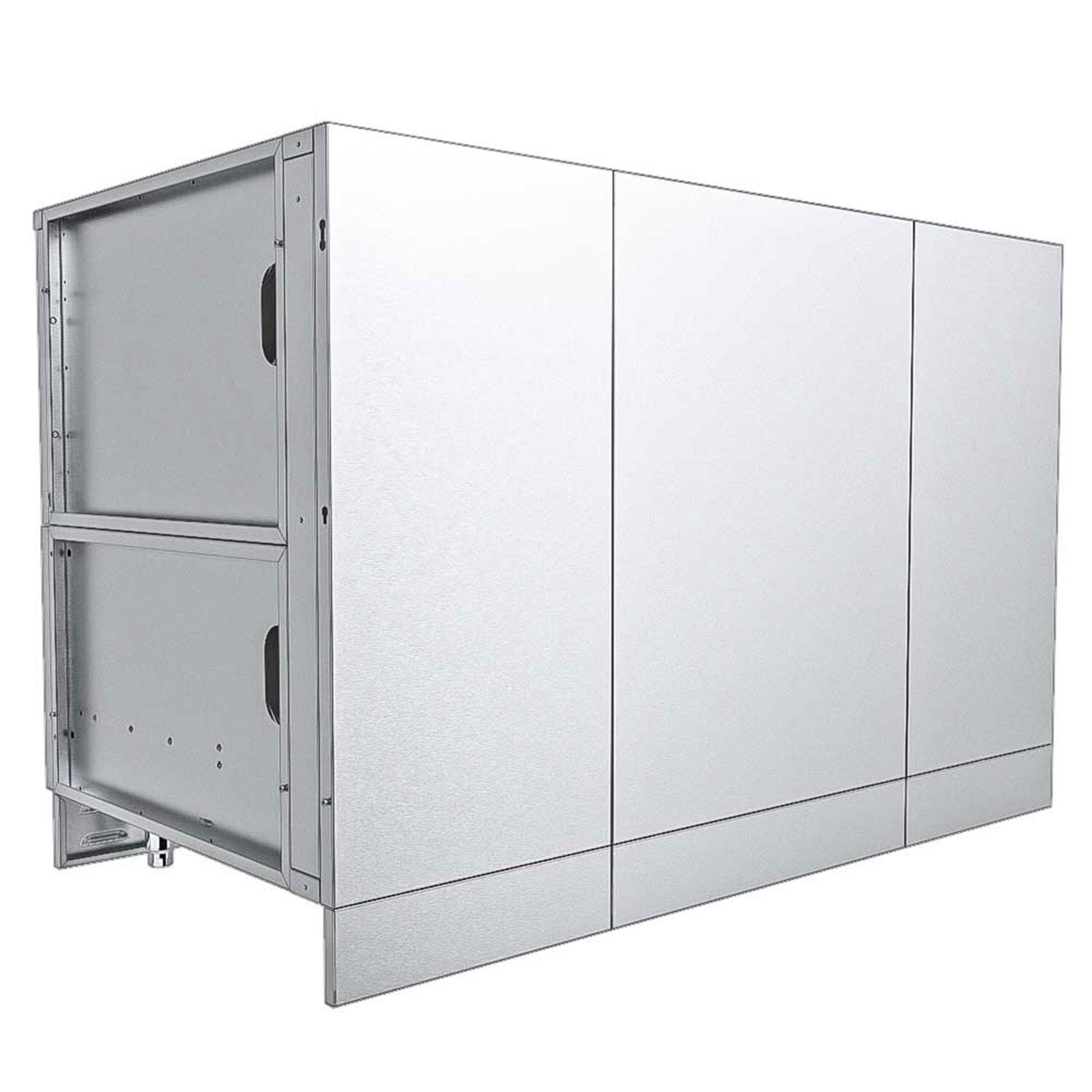 Sunstone Grills SAC52HGD 52-in Hybrid Pellet Grill Base Cabinet - Rear View - White Background thumbnail