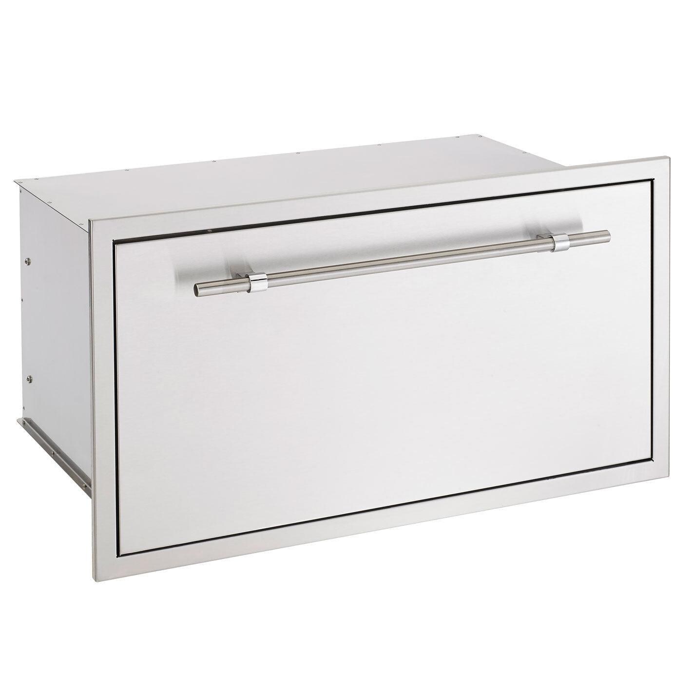 American Made Grills SSDR1-36AMG 36X20-Inch Large Storage Drawer w/ Encore & Muscle Handles - Side View thumbnail