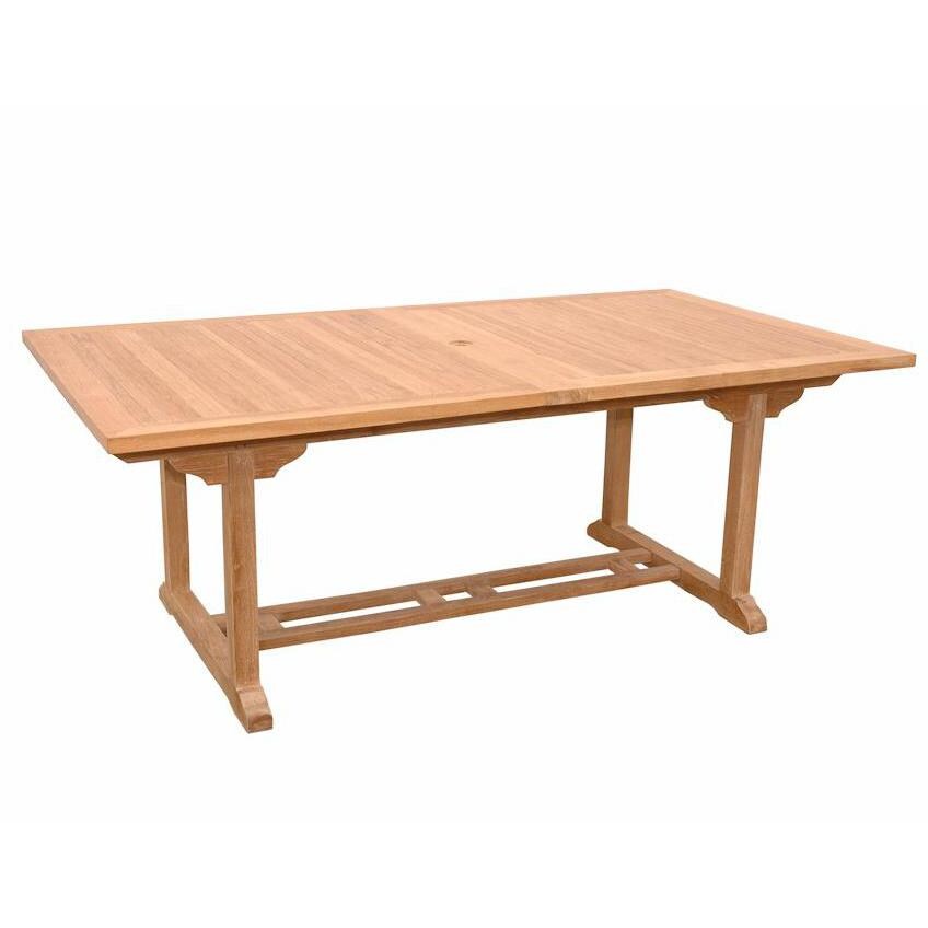Anderson Teak Valencia 12-Person Teak Patio Dining Table - Shown Without Double Extension thumbnail