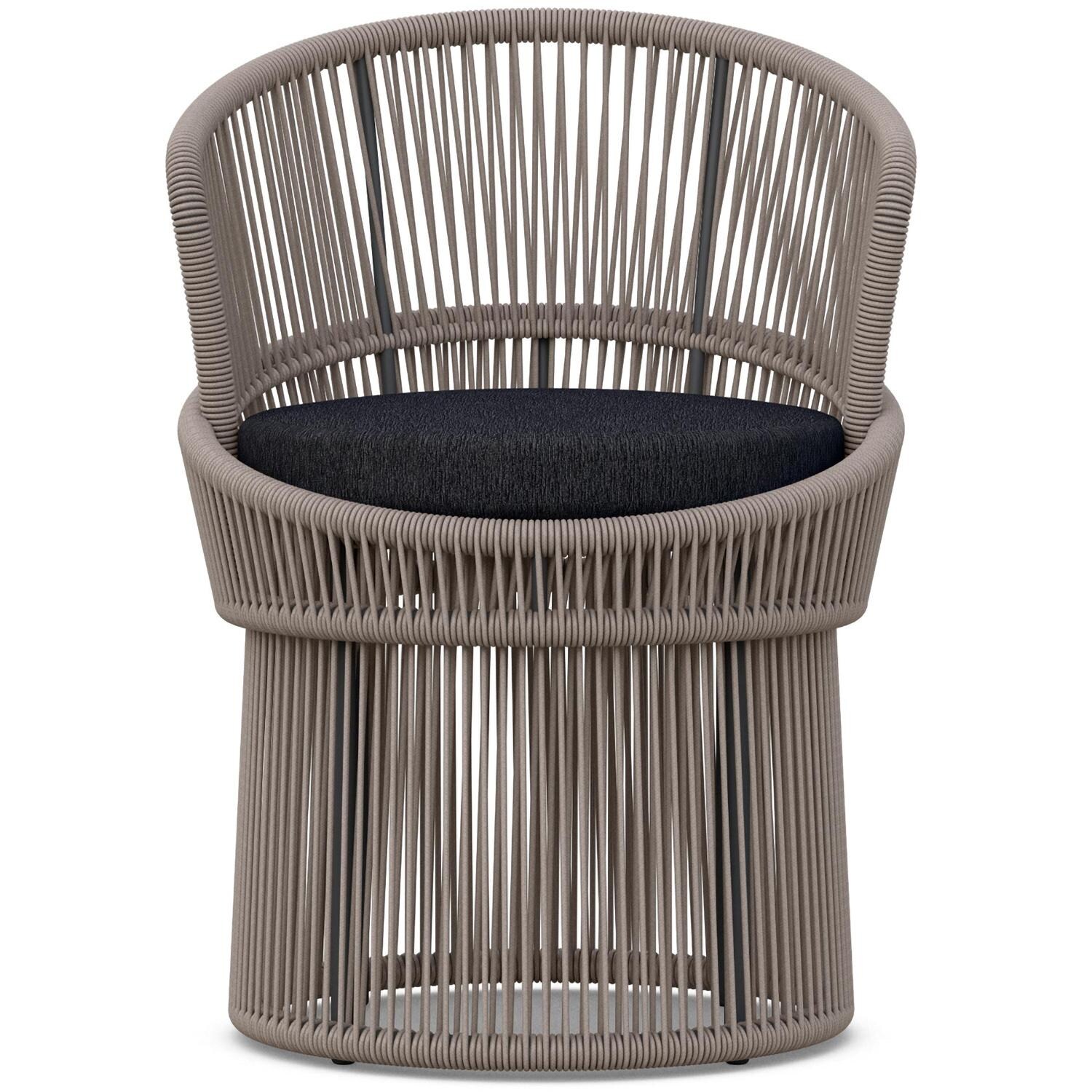 Palma Woven Rope Dining Chair in Mocha/Midnight By Azzurro Living : BBQGuys