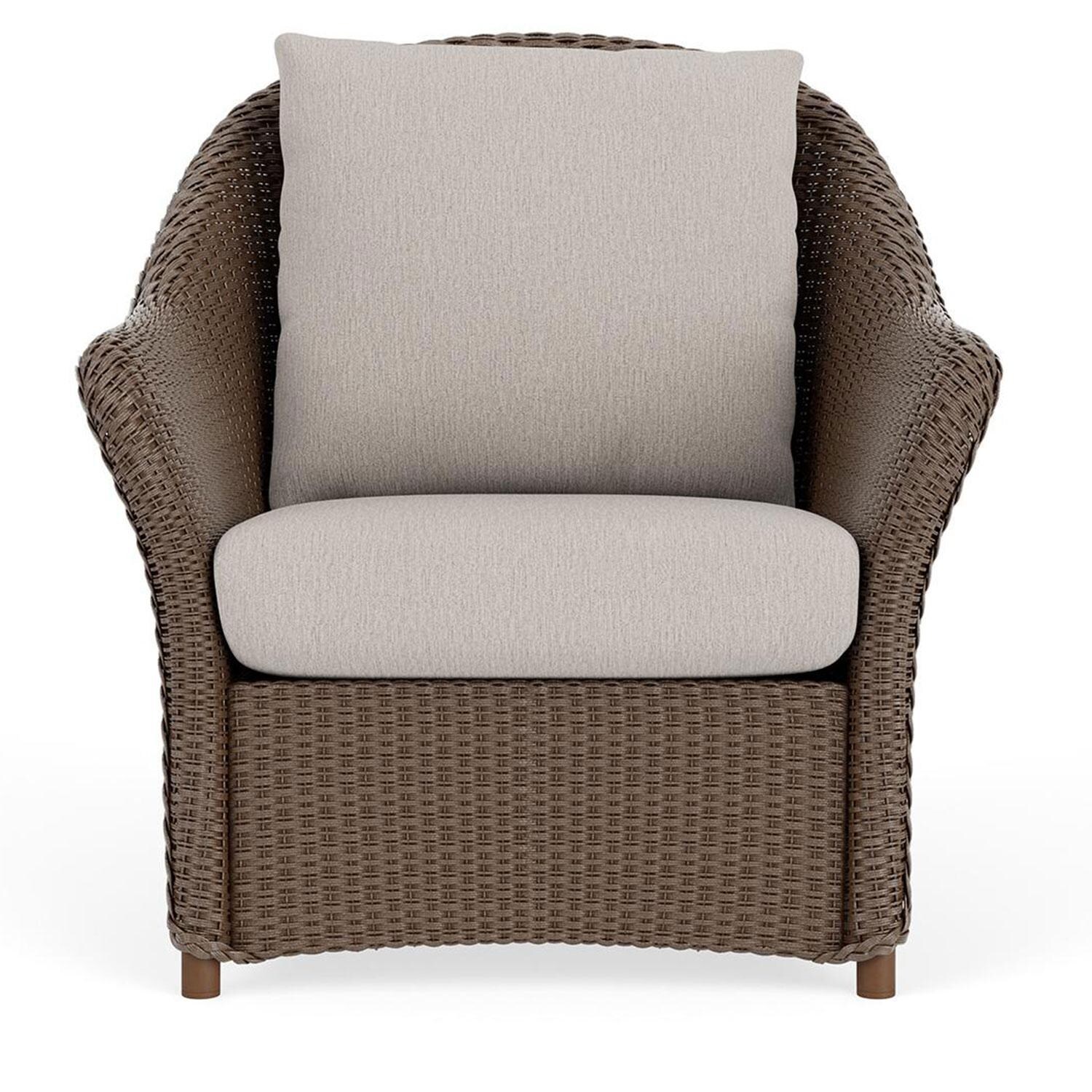 Lloyd Flanders Weekend Retreat Lounge Chair in Bark Finish W/ Remy Cloud Fabric thumbnail