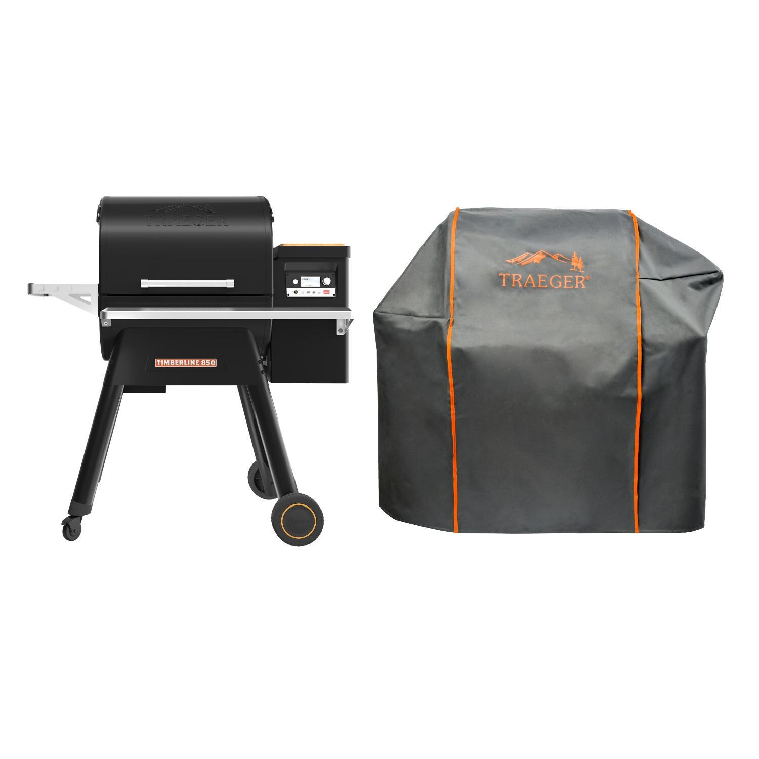 Traeger Timberline 850 Wi-Fi Controlled Wood Pellet Grill W/ WiFIRE & Grill Cover - TFB85WLE + BAC359 image