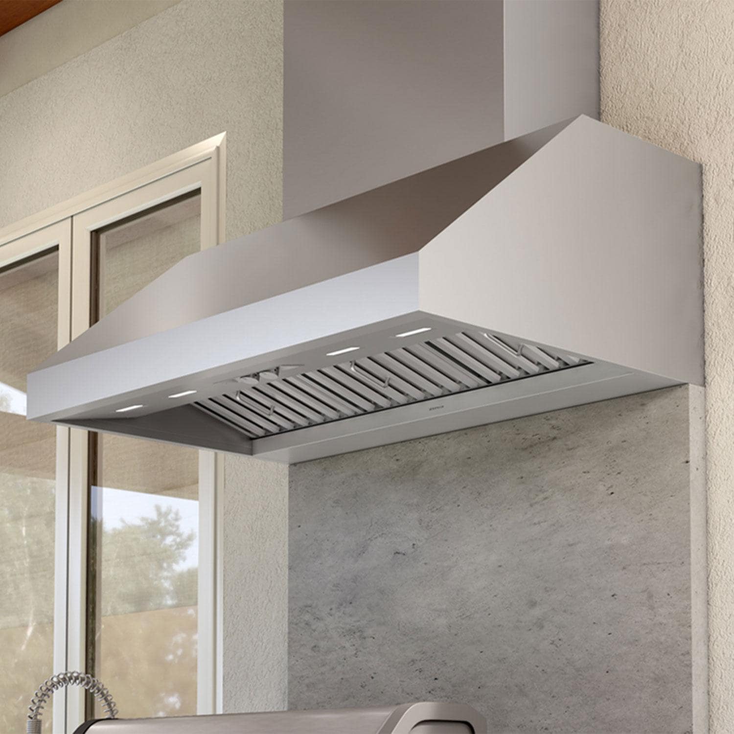 洋楽 HOODFACTOR 42 Inch 900 CFM Under Cabinet Range Hood - Efficient Kitchen