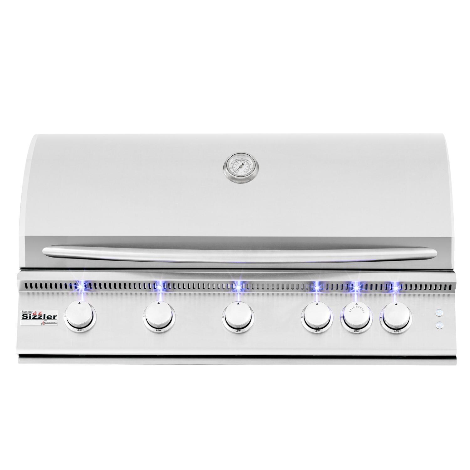 Summerset Sizzler Pro 40-Inch 5-Burner Built-In Natural Gas Grill With Rear Infrared Burner - SIZPRO40-NG image