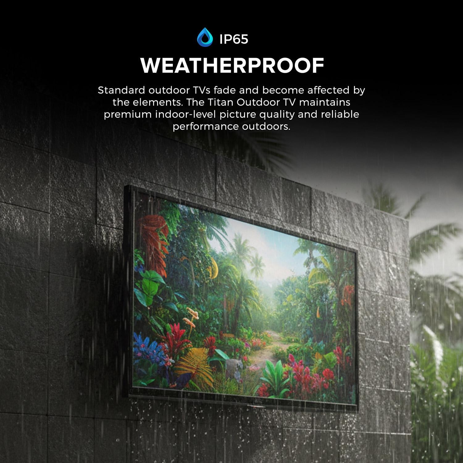 Titan L300-QNED-065 L300 Series 65-in Full Sun 4K QNED Smart Outdoor TV - Weatherproof - Lifestyle thumbnail