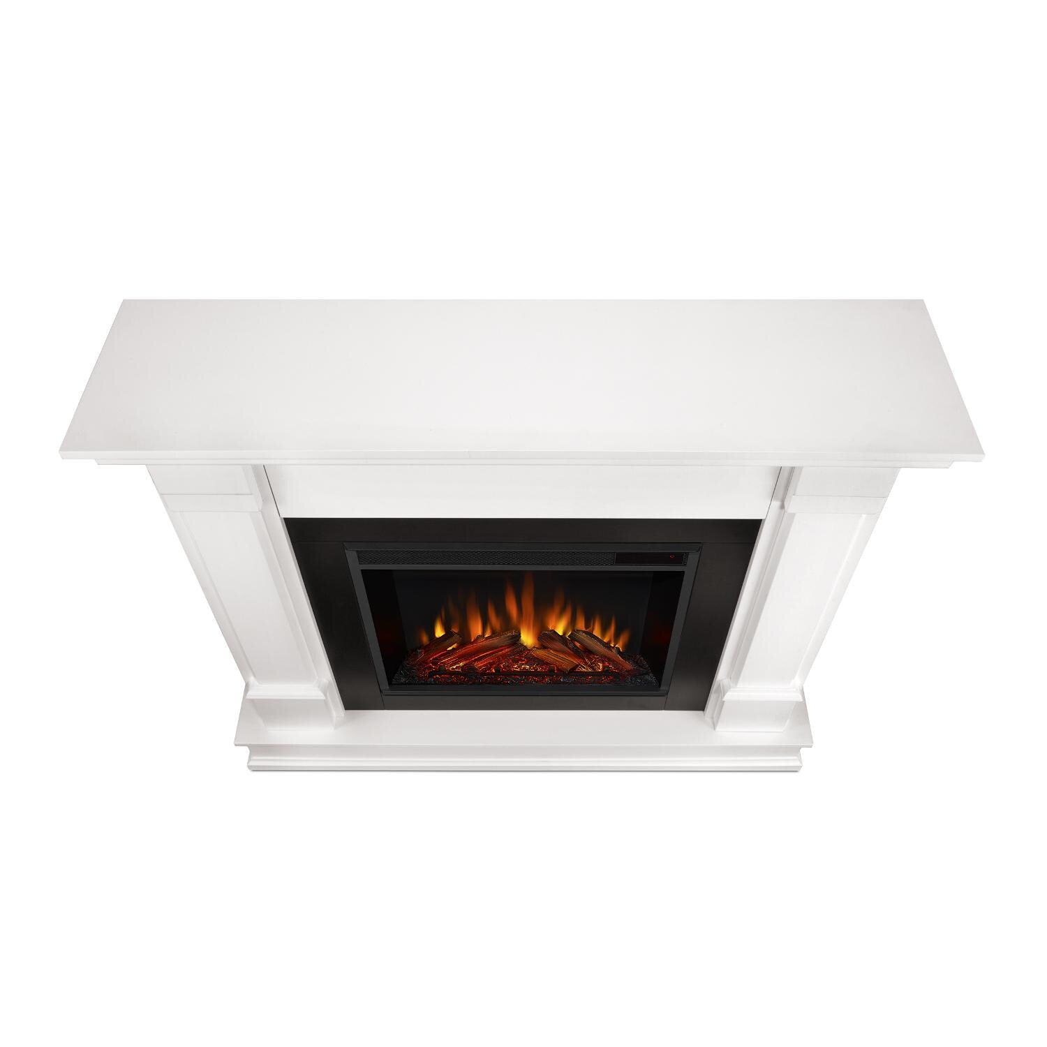 Real Flame - G8600E-W - Silverton 48-Inch Electric Fireplace With Mantel - White - Top View thumbnail