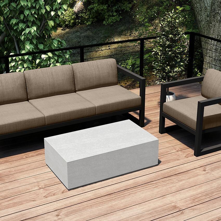 Misty Cove 3 Pc Seating Set in Slate w/Coffee Table & Heather Beige Cushions by Lakeview - Lifestyle thumbnail