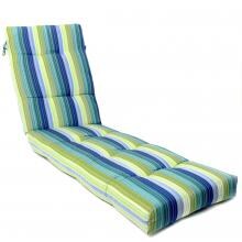 Sunbrella Seville Seaside Long Outdoor Replacement Chaise Lounge Cushion By BBQGuys