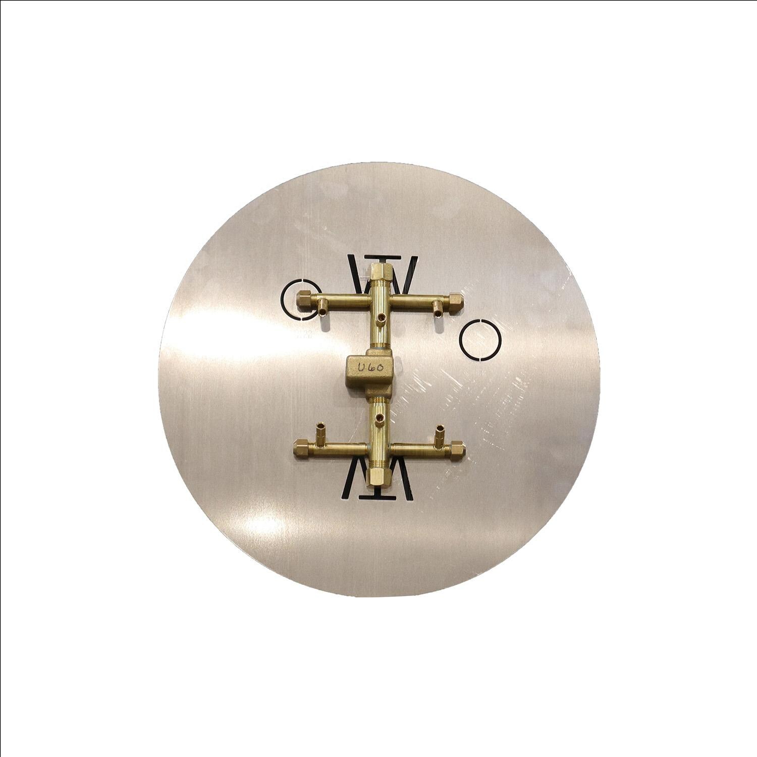 Warming Trends 9 X 7 Inch CROSSFIRE Brass Natural Gas/Propane Burner w/ 18-in Circular Plate