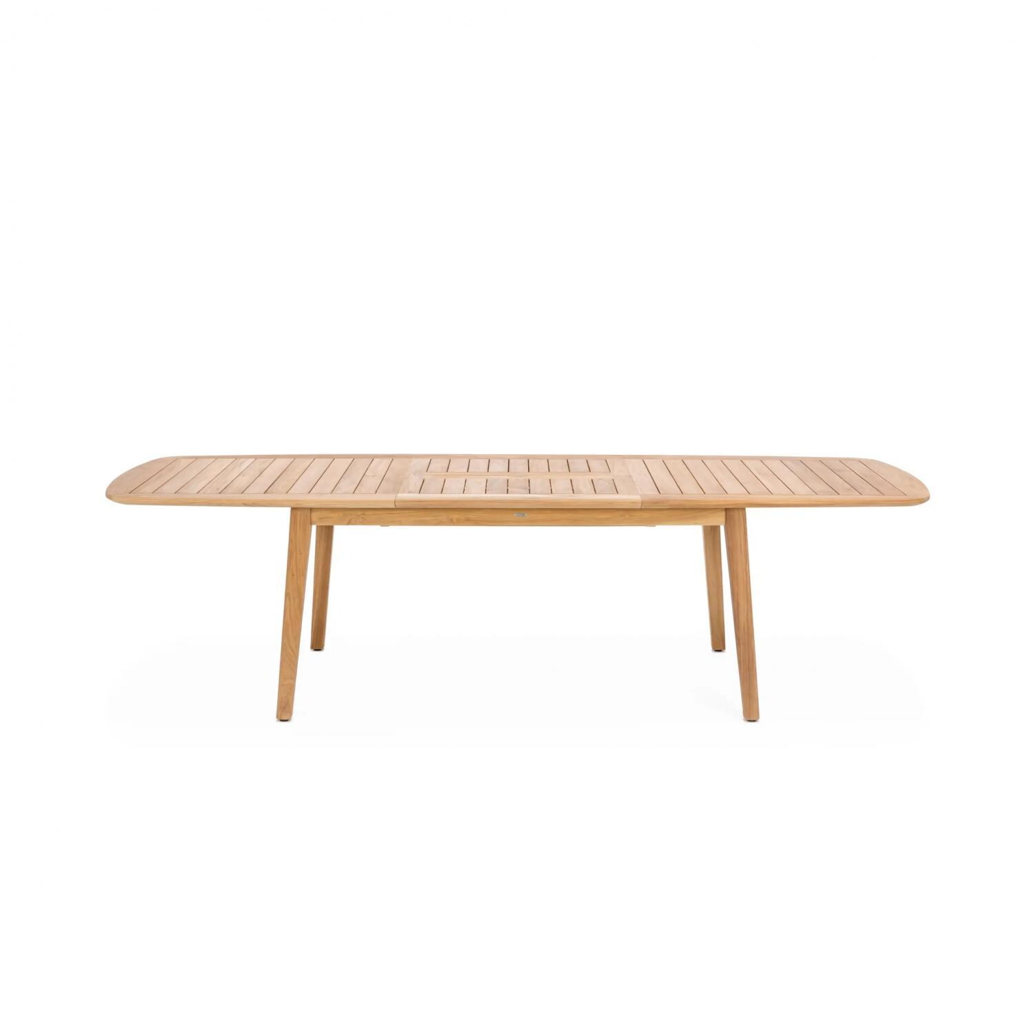 Teak + Table Barbados/Cayman Expansion 9 Piece Dining Set - Table Expanded  - White Background thumbnail