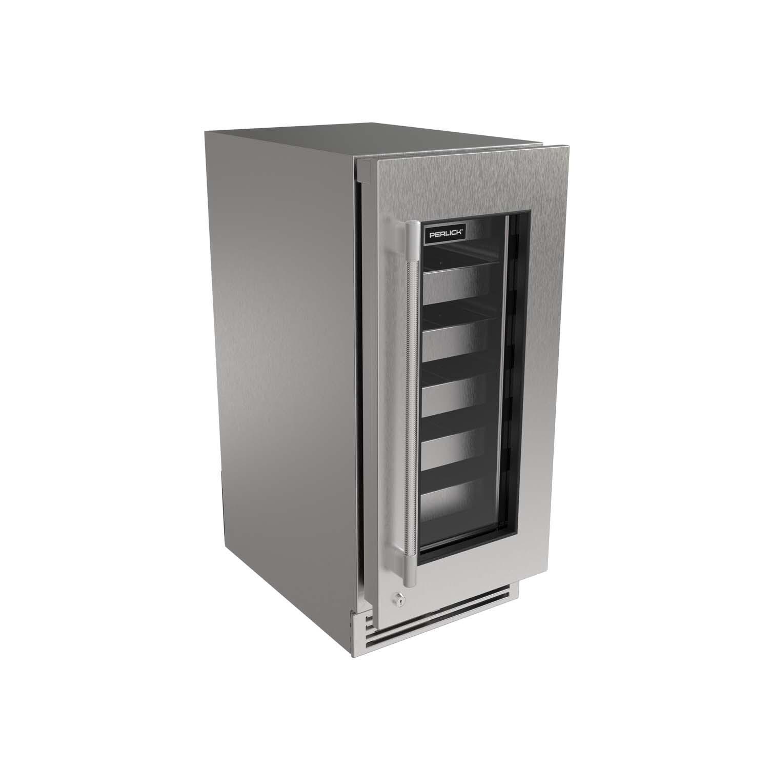 Perlick G5WR15GL G5 Luxe 15-in 2.8 Cu. Ft. Wine Cooler w/ Panel Ready Glass Door - White Background thumbnail