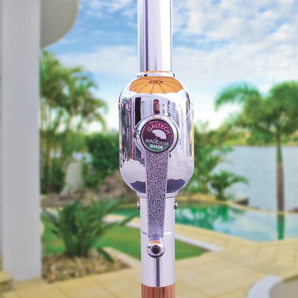 Galtech 9 Ft. Octagonal Patio Umbrella W/ Crank Lift - Crank Lift Detail